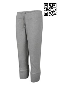U269 訂做女裝運動褲款式   製作淨色運動褲款式  彈力 7分 9分褲 窄腳 束腳  自訂運動褲款式  運動褲工廠